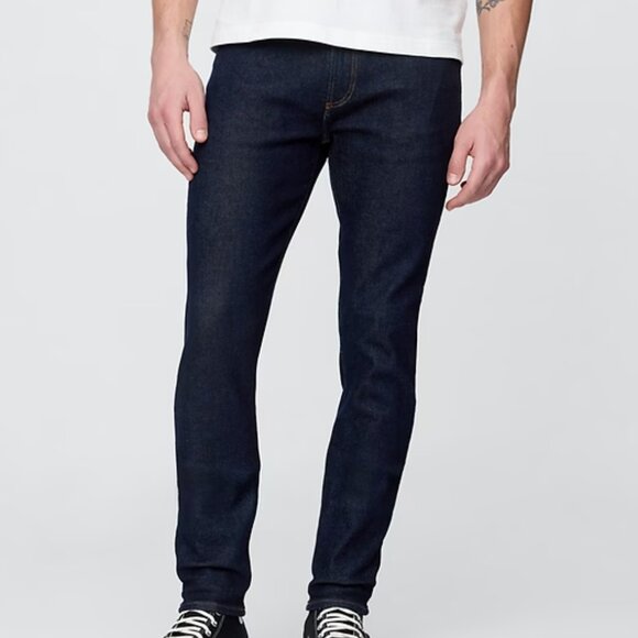 Gap Faded Black Denim Skinny Jeans 34 X 32 - Picture 1 of 10